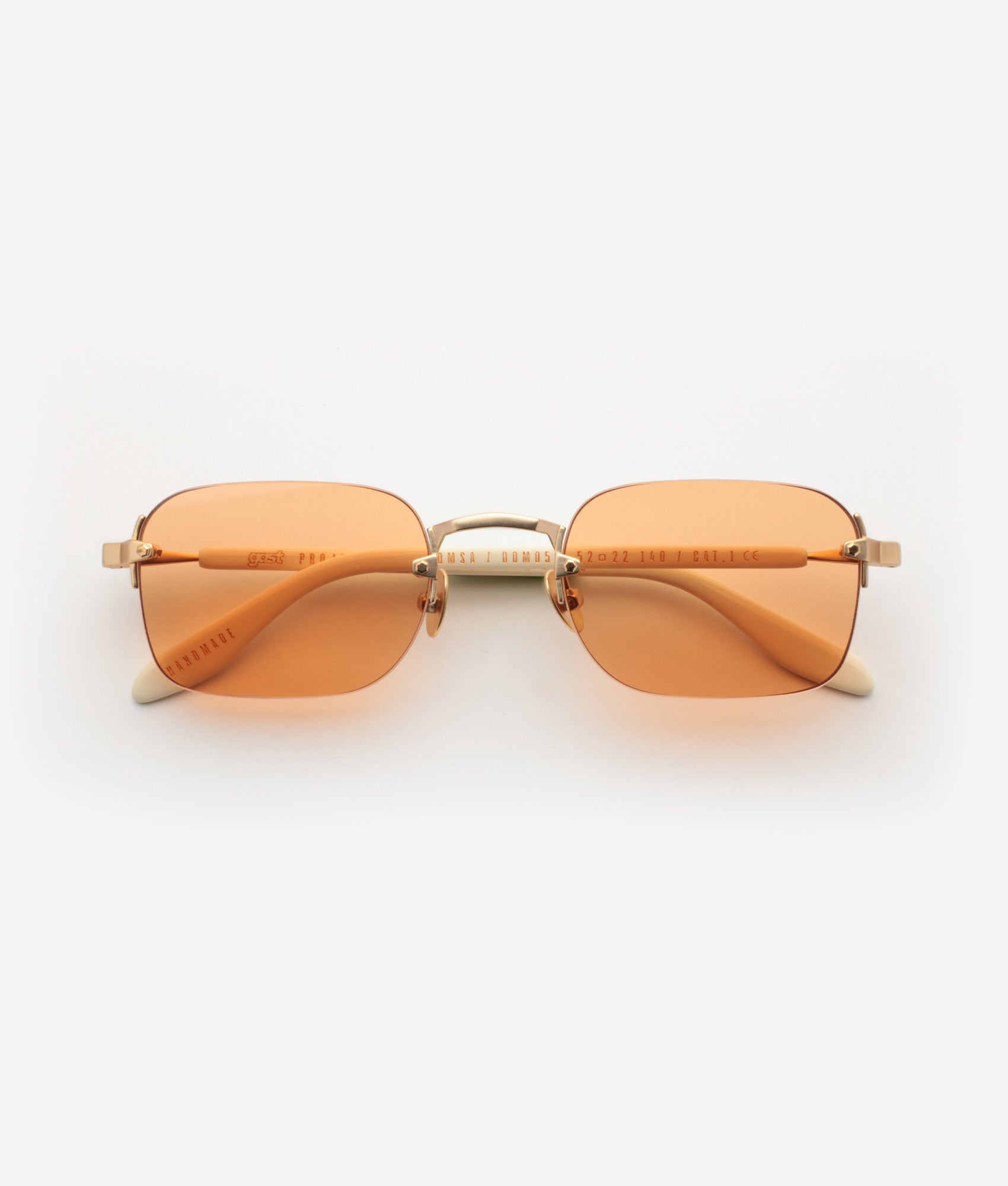 サングラス GAST FW25 Gast Eyewear - DOMSA - gold (DOMSA GOLD) Domsa Gold Rimless Sunglasses | Gast – GAST Shop Online